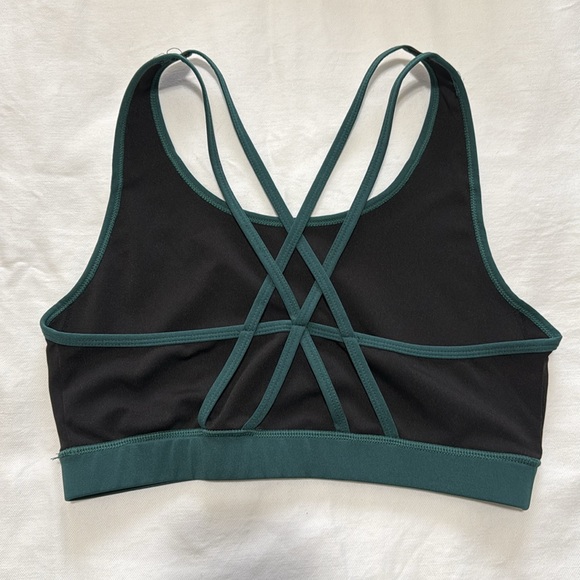 Popfit Black & Teal Sports Bra, XL - Picture 2 of 3